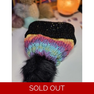 Pompom Beanie - Double Layer - Shiny Brim